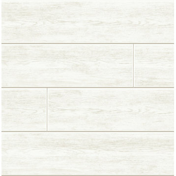 GW1002D - White Shiplap Peel & Stick Wallpaper