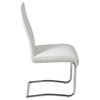 Eurostyle Rooney Low Back Side Chair in White Leatherette [Set of 2]