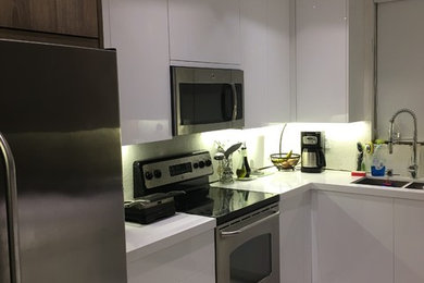 Mid-sized trendy kitchen photo in Miami