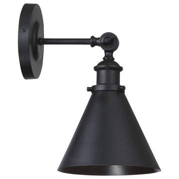 Trade Winds Griggs 1-Light Wall Sconce in Black