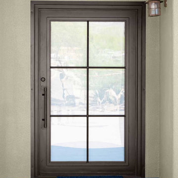 Colonial Diamond Iron Entry Door Single
