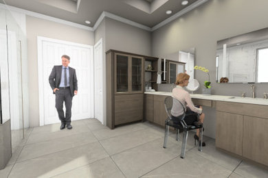 Example of a trendy bathroom design in Dallas