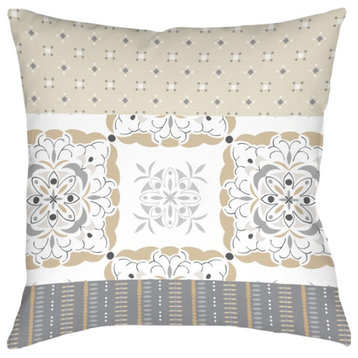 Laural Home Kathy Ireland Peaceful Elegance Stripe Indoor Pillow, 18"x18"