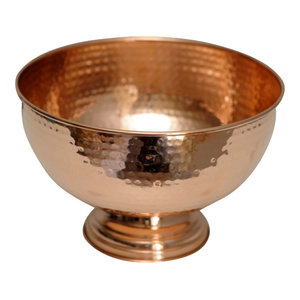 Sertodo Copper Frutera Bowl 10/" Hammered Copper Dish Pedestal New Fruit Bowl