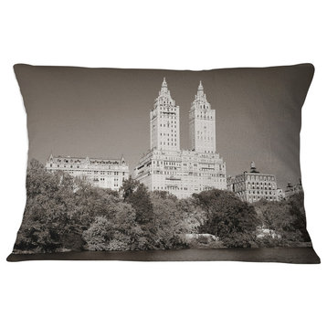 Beautiful Central Park Autumn Throw Pillow, 12"x20"