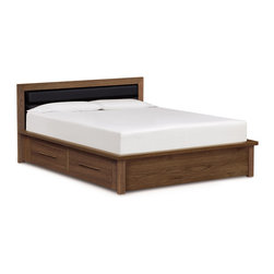 Moduluxe Storage Bed with Upholstered Headboard - Platform Beds
