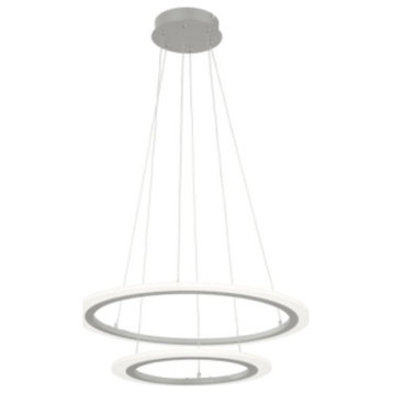 Kovacs P8142-609-L Discovery 24"W Integrated LED Ring Chandelier - Silver