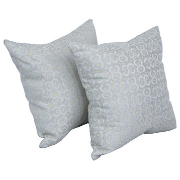 17" Jacquard Throw Pillows With Inserts, Set of 2, Mahlika Sorbet