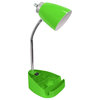 Organizer Desk Lamp With Ipad Tablet Stand Book Holder and Charging Outlet, Gree