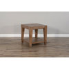 Sunny Designs Doe Valley 24" Mid-Century Wood End Table in Taupe Brown
