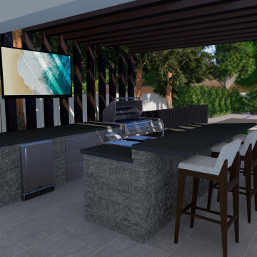 Modern Outdoor Kitchen Paradise