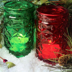 Christmas Luminary Jars - Holiday Decorations