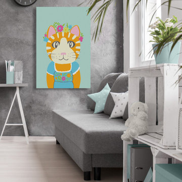 "Fancy Animals II" Painting Print on Wrapped Canvas