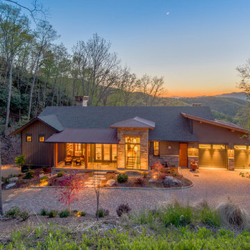 Modern and Asian Elements Come Together in this Asheville Home