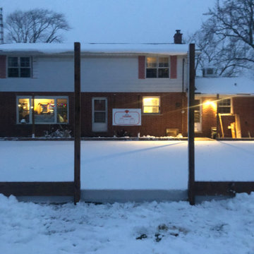 Backyard ice rink for Canadian tire operation puck drop