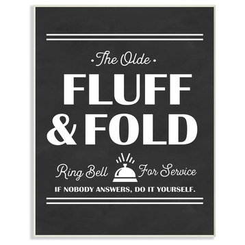 Olde Fluff and Fold Ring Bell For Service, 10"x15", Wall Plaque Art