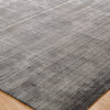 MERIDIAN Gray Fog Hand Made Wool and Silkette Area Rug, Gray, 3'6"x5'6"