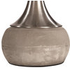 Mid Century Modern Concrete Silver Table Lamp | Gray Round Bottle Round Retro