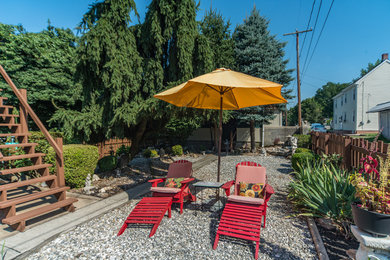Cottage chic patio photo in Other