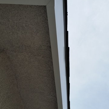 Fascia Covering/Cladding with Reverse Curve Seamless Gutters, Reseda Ca.