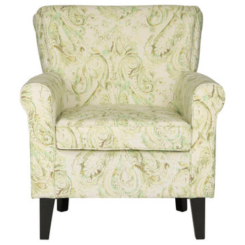 Safavieh Hazina Club Chair, Green Printed