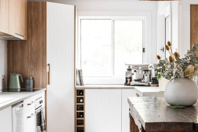 Photo of a shabby-chic style kitchen in Hobart.