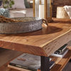 Alpine Natural Live Edge 42" Coffee Table and Set of 2 End Tables