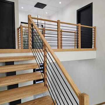 Project #143 | Floating Red Oak Staircase