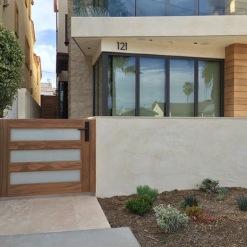 Modern Wood Custom Gates by Garden Passages