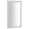 Carved Corner Full Length Wall Mirror, White, 72x132 cm