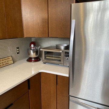 Timeless Midcentury Kitchen Remodel with Warm Cherry Cabinetry
