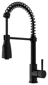 Brant Pull-Down Spray Kitchen Faucet, Matte Black, Without Extras