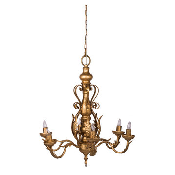 AB Home Classic Vintage Chandelier In Gold 44028