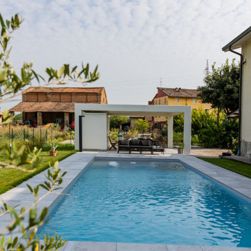 Villa SM | Realizzazione nuova piscina esterna con portico