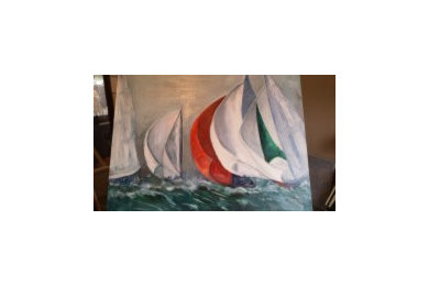 sailing away oil on canvas 20 x 24