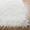Well Woven Feather Liza Modern Solid Soft Plush White Runner Rug 2'7"x7'3"