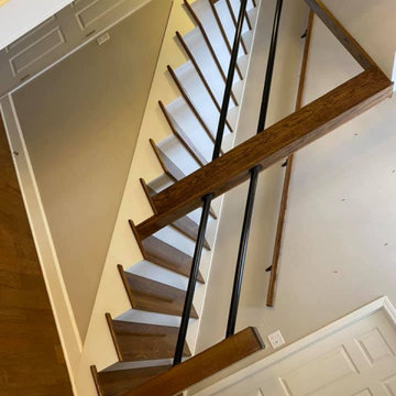 Staircase with Metal Railing