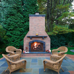 Outdoor Brick Fireplace - Outdoor Fireplaces