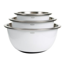3-Piece Stainless Steel Mixing Bowl Set - Mixing Bowls