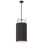 Dainolite - Dainolite TRA-124P-BK-WH Trapezoid, 4-Light Drum Pendant - TRA-124P-BK-WH4 Light Pendant available in multiple finish and sTrapezoid 4 Light Dr BlackUL: Suitable for damp locations Energy Star Qualified: n/a ADA Certified: n/a  *Number of Lights: 4-*Wattage:60w E26 Medium Base bulb(s) *Bulb Included:No *Bulb Type:E26 Medium Base *Finish Type:Black