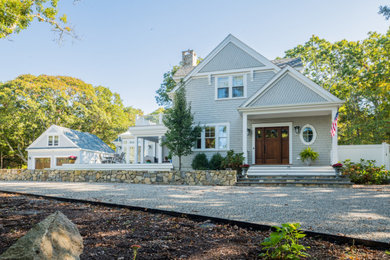This is an example of a beach style exterior in Boston.