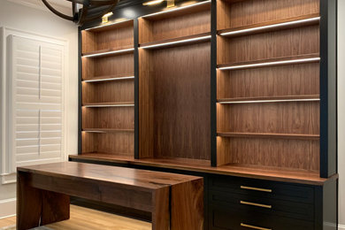 Luxury Black Walnut Office Built-In