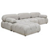Marcel 109.5" Modular Modern 4-Piece Reversible Sectional Sofa, Pebble Gray Corduroy