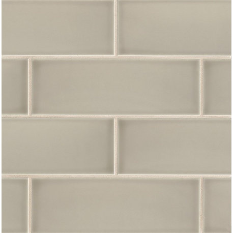 Grace 4"x12" Glossy Subway Tile, Sabbia