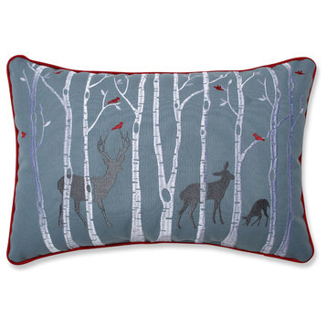 Christmas Woodland Deer Lumbar Pillow