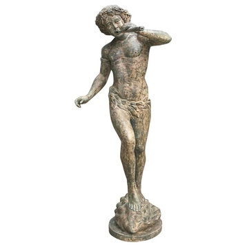 Bronze Boy With Flute Fountain