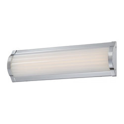 White Acrylic Glass 1 Light Bath Vanity by George Kovacs in Chrome Finish - Lighting