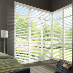 NewStyle&reg; hybrid shutters with TruView&trade; Rear Tilt - Window Treatments