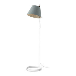 Lana Floor Lamp | White Base | Blue Shade - Floor Lamps