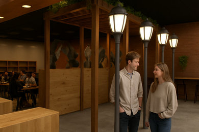 Example of an urban home design design